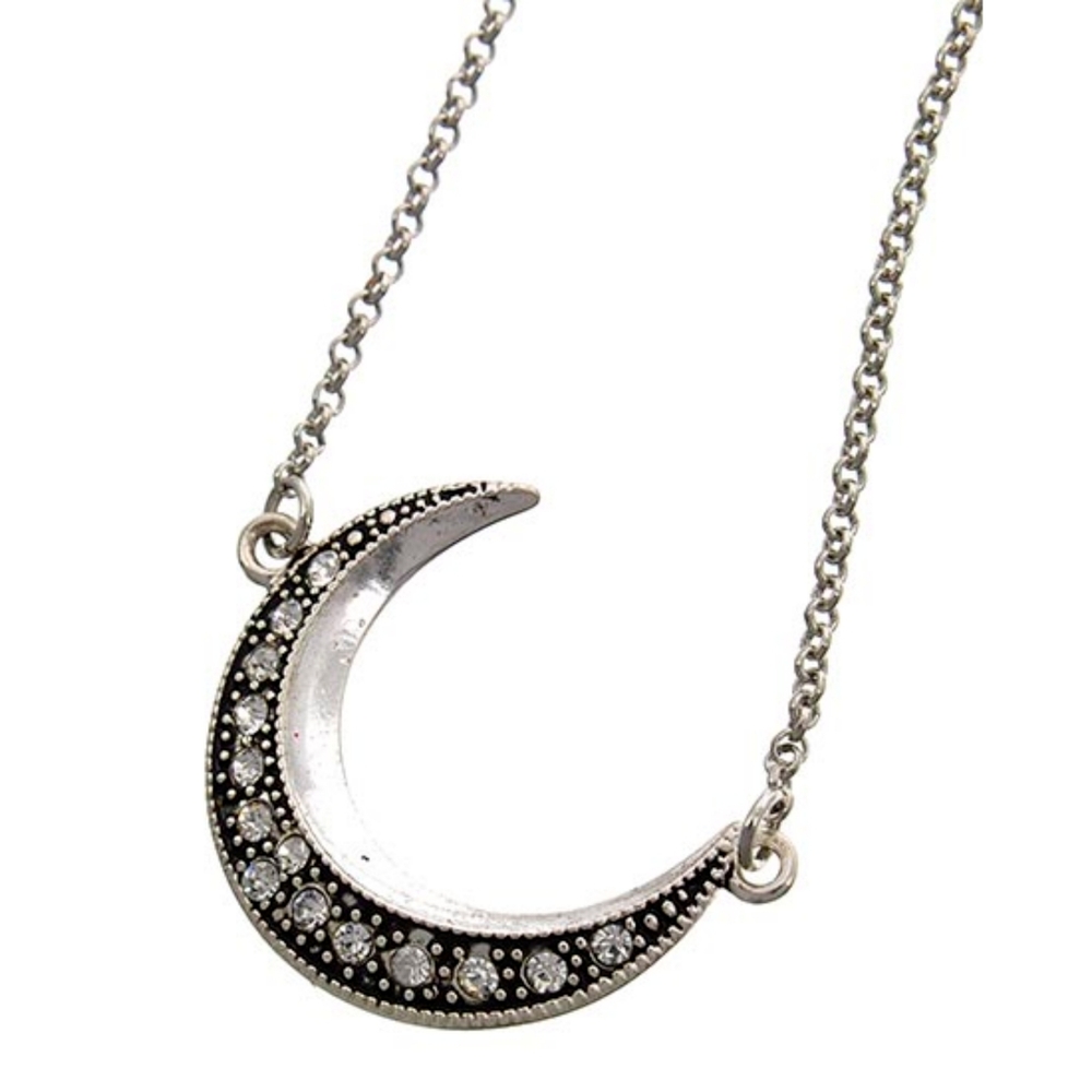 Love You To The Moon & Back Crescent Moon Necklace